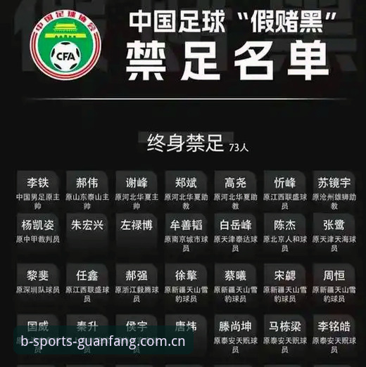 中国足协第三批禁足名单出炉，3大看点解析行业整顿风暴